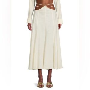NWOT Cult Gaia Sandy Skirt, White, S